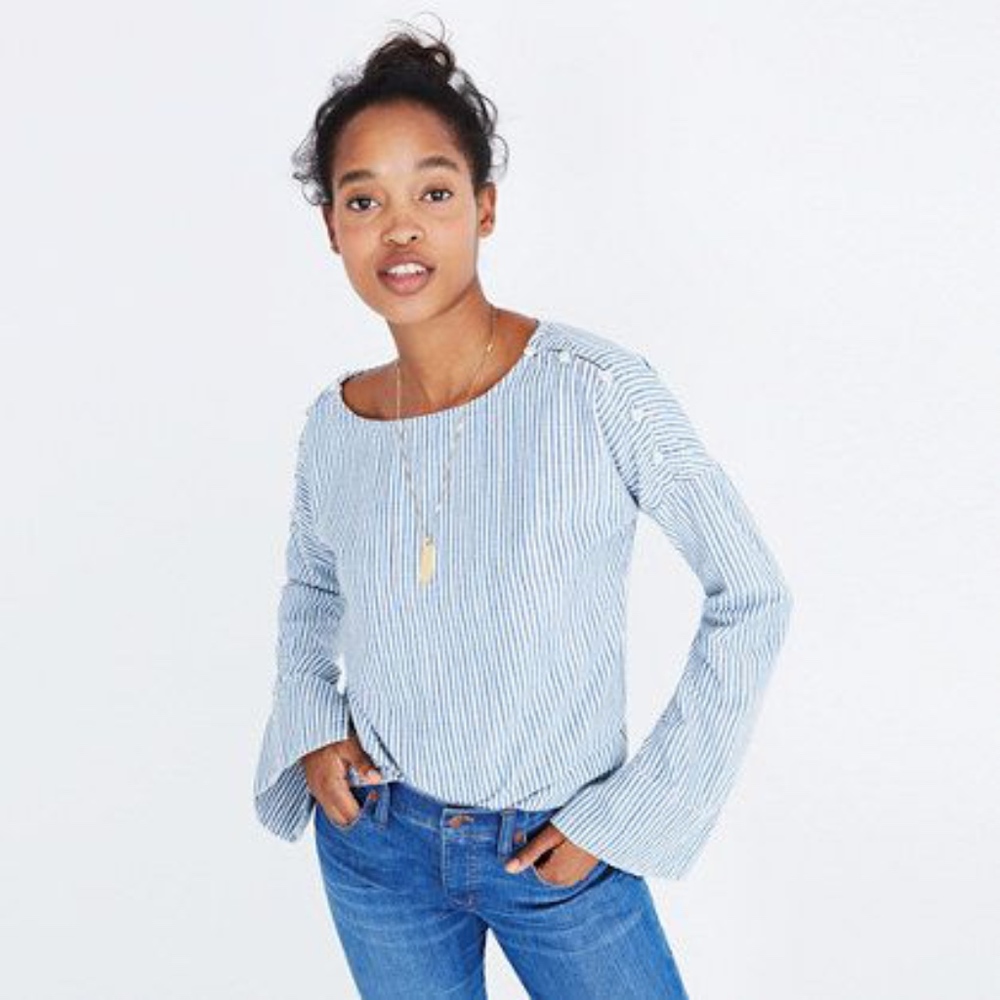 Madewell Convertible Cold Shoulder Top